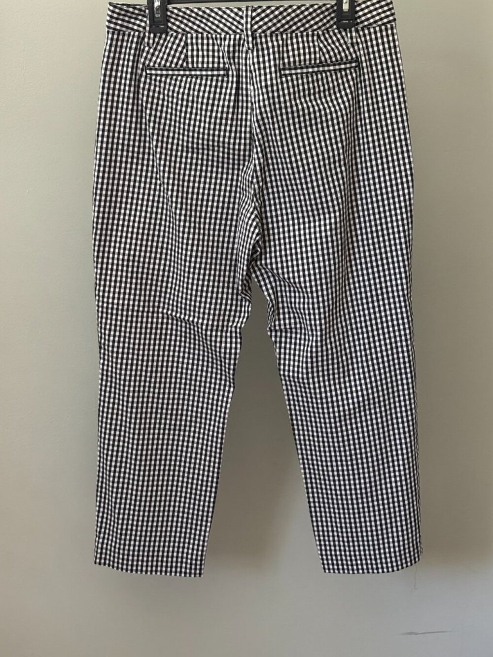 Lands' End Starfish Gingham Check Slim Leg Pants 12 - Picture 3 of 6